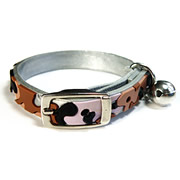 Cute Silver Camouflage Design PVC Cat Collars