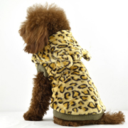 Luxury leopard stripe fur yellow dog coat