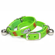 Cute Bell Green Micky Mouse Image Elastic Mental Buckle Cat Collars