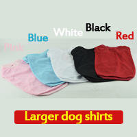 Large dog shirt red blue white pink blac 5 color clothes