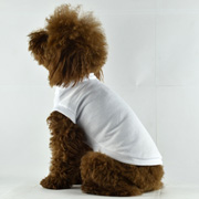 Blank Plain Dog T-shirt in White Color