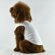 Blank Plain Dog T-shirt in White Color