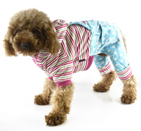 Fashion Overalls four-legged winter Dog Clothing Deeppink