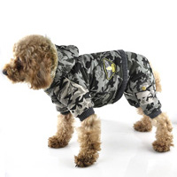 Classic camouflage dog coat winter Puppy Clothes Gray