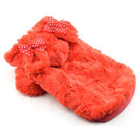 Fashion Supersoft plush dog Dress winter Clothes Orange