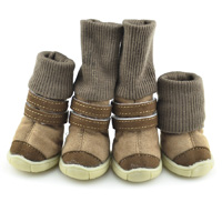 3 in 1 high-cut Suede Dog Snow boots - Lining Sherpa Tan