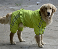 Large Dog Raincoat Waterproof Big Dog Raincoat Reflective Yellow
