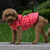 Heart-shaped printing Butterfly Winter Dog Clothes Red