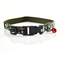 Small Grid Camouflage Pattern Dog Collars Release Buckles Small Bell
