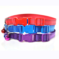 Small Grid Camouflage Pattern Dog Collars Release Buckles Small Bell