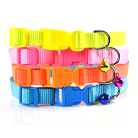 Fluorescent Color Blank Nylon Dog Collars and Dog Leashes Set