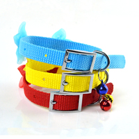 Colorful Nylon Dog Collars Release Buckles Small Bell