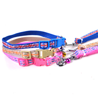 Small Pig Image Dog Collars and Dog Leashes Set