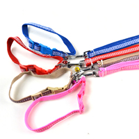 Small Grid Pattern Dog Harnesses and Dog Leashes Set