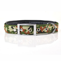 Camouflage Pattern Soft Dog Collars Pin Buckles Soft Foam Lining