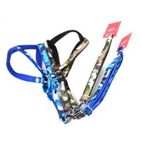 Camouflage Pattern Dog Harnesses and Dog Leashes Set Soft Foam Lining