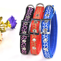 Small Bow Pattern Dog Collars Pin Buckles Soft Foam Lining