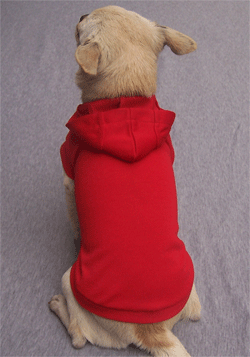 Blank Plain Dog T-shirt Hoodie Red