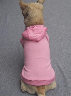 Blank Plain Dog T-shirt Hoodie Pink